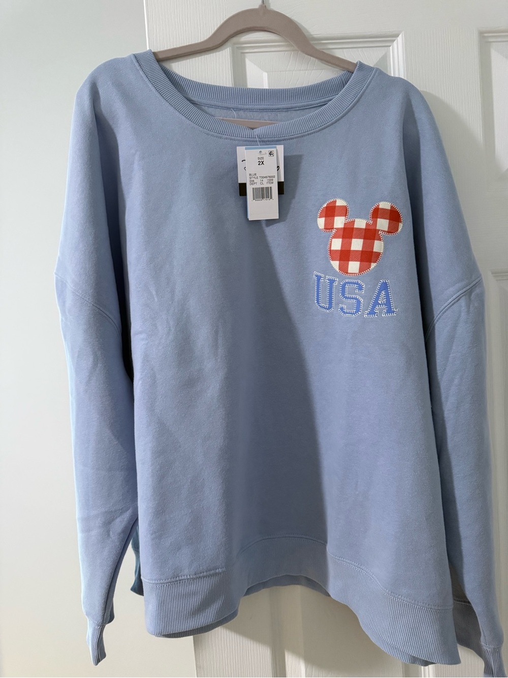 Disney Light Blue Sweatshirt with Mickey Patches